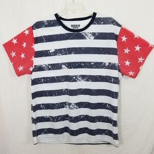Mens Brooklyn Xpress American flag USA T-shirt XXL